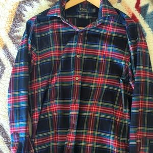 Ralph Lauren Polo slim fit button down plaid button down shirt